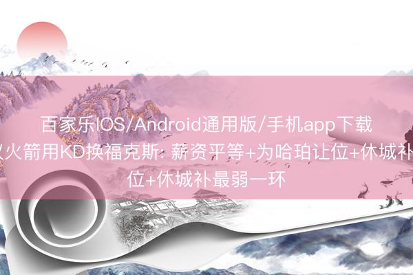 百家乐IOS/Android通用版/手机app下载 刺记建议火箭用KD换福克斯: 薪资平等+为哈珀让位+休城补最弱一环